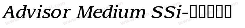 Advisor Medium SSi字体转换